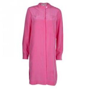 Diane Von Furstenberg Hot Pink Marianna Silk Shirt Dress, Size 0